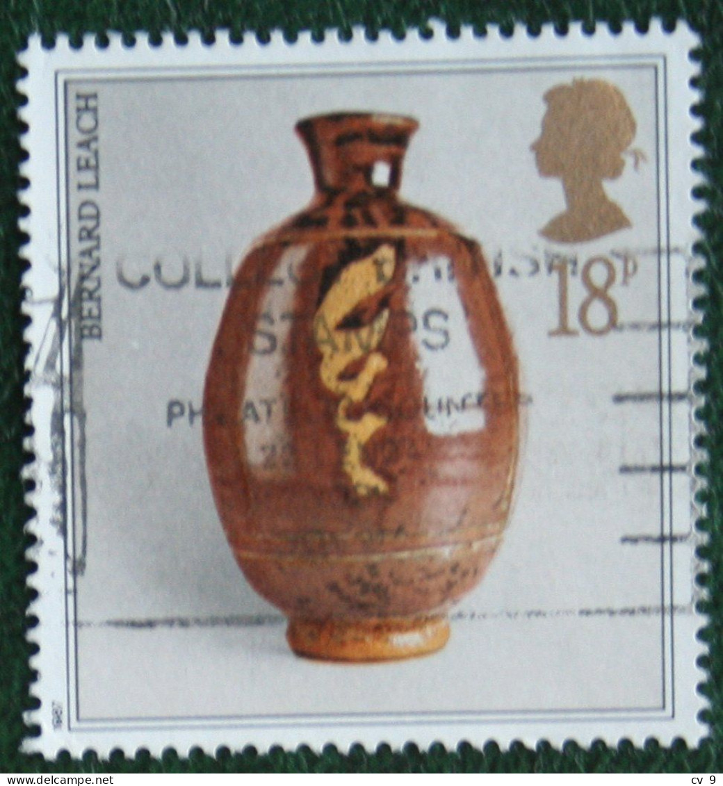 18 P POTTERY Poterie D'art (Mi 1122) 1987 Used Gebruikt Oblitere ENGLAND GRANDE-BRETAGNE GB GREAT BRITAIN - Gebruikt