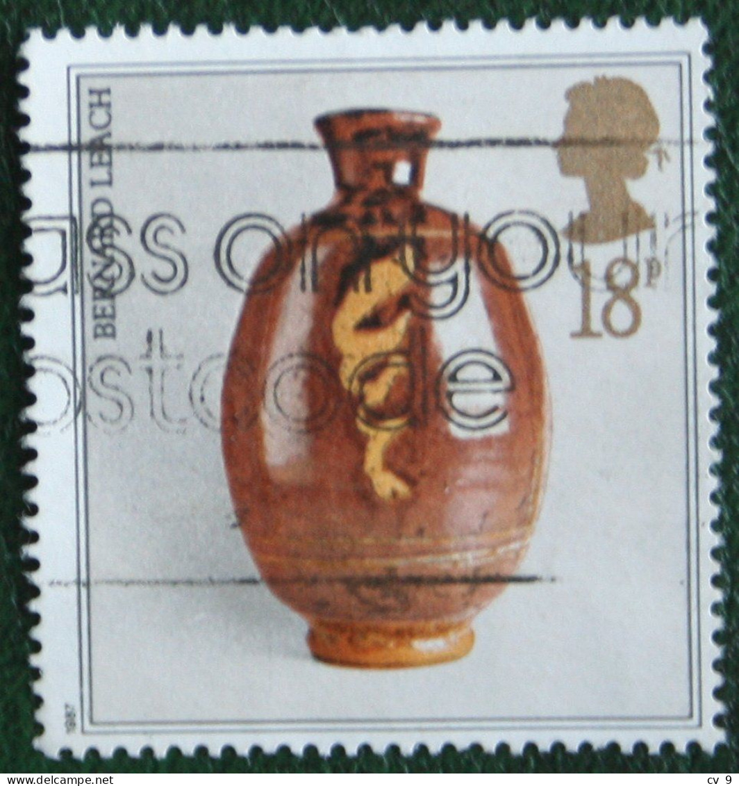 18 P POTTERY Poterie D'art (Mi 1122) 1987 Used Gebruikt Oblitere ENGLAND GRANDE-BRETAGNE GB GREAT BRITAIN - Usados