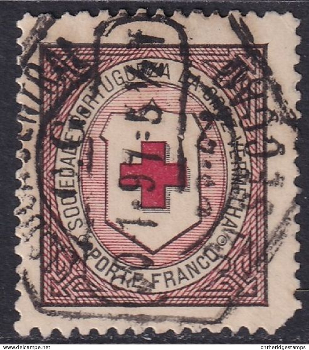 Portugal 1890 Sc 1S1b Mundifil 1 Red Cross Franchise Used Perf 12.5 - Gebraucht