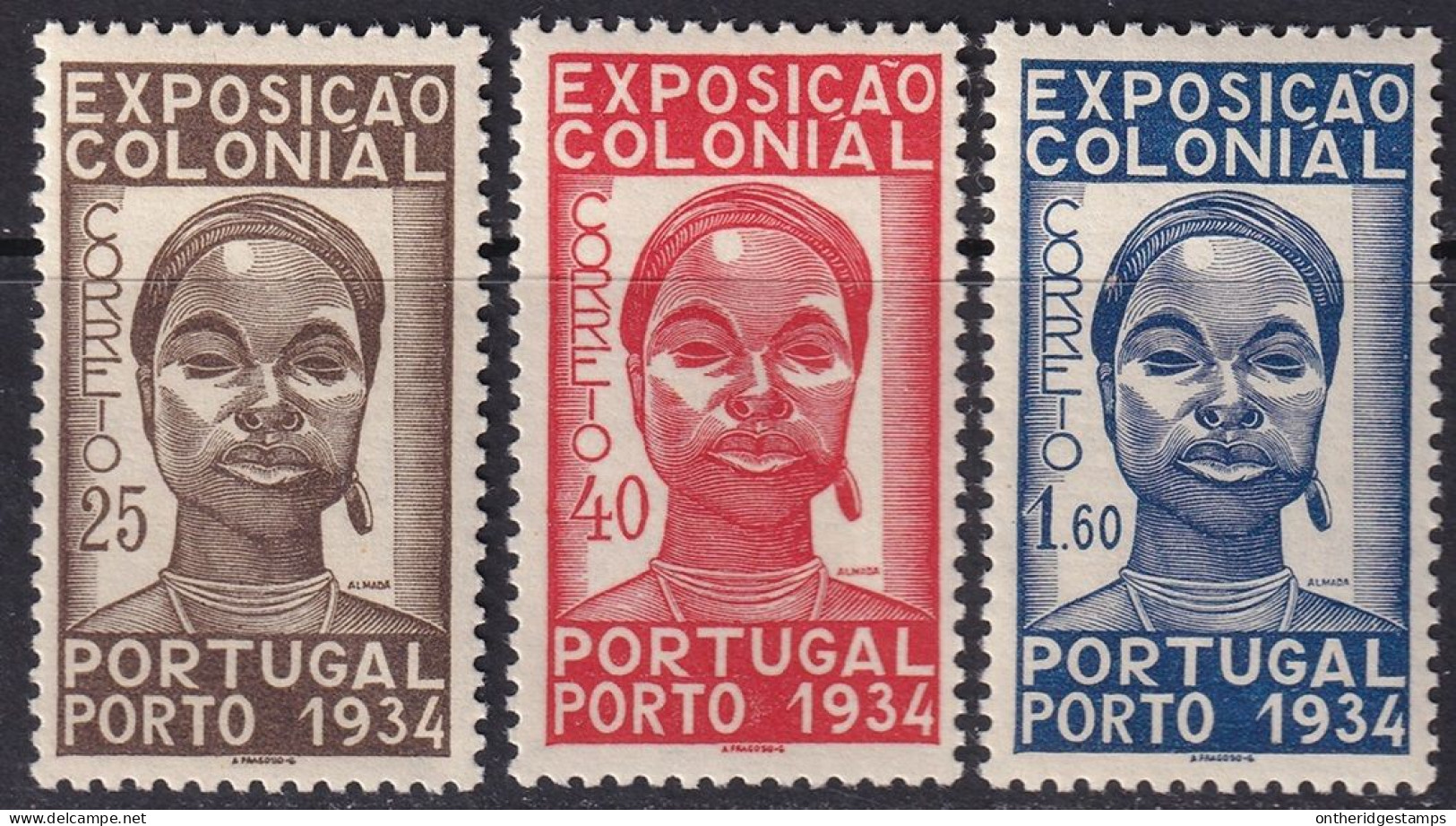 Portugal 1934 Sc 558-60 Mundifil 561-3 Set MLH* - Nuevos