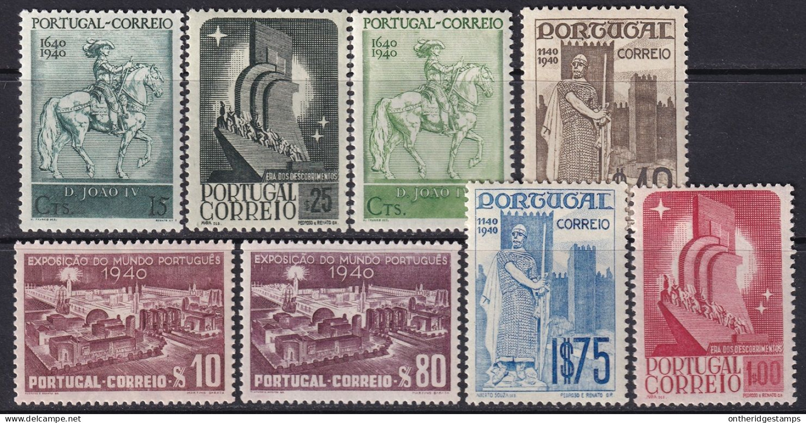 Portugal 1940 Sc 587-94 Mundifil 591-8 Set MNH** - Neufs