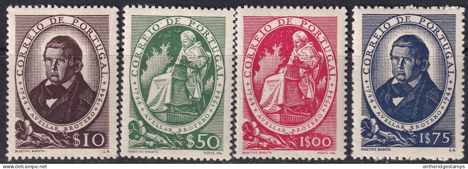 Portugal 1944 Sc 638-41 Mundifil 640-3 Set MLH* Some Creases/disturbed Gum - Unused Stamps