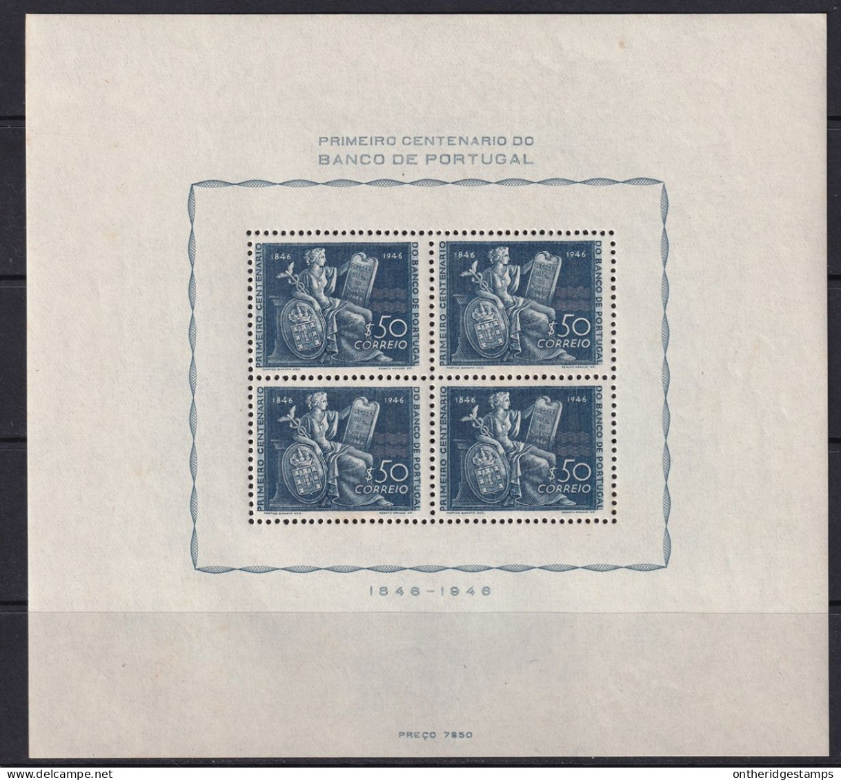Portugal 1946 Sc 670a Mundifil Bloco 11 Souvenir Sheet MNH** - Blokken & Velletjes