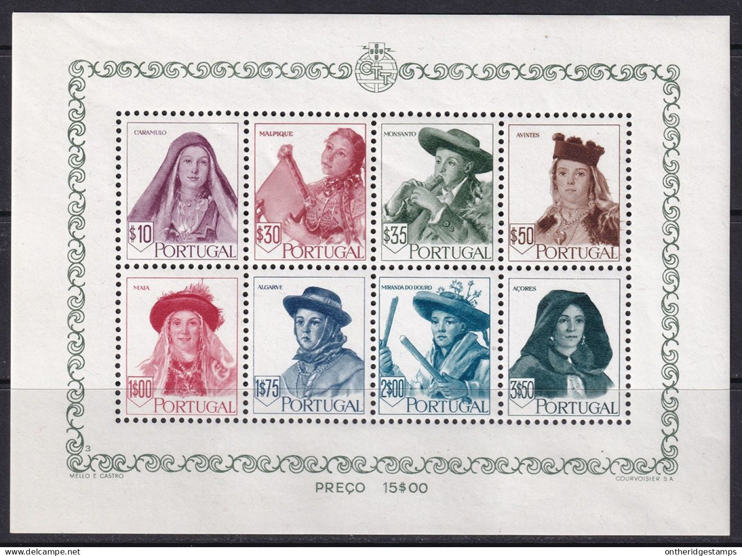 Portugal 1947 Sc 682a Mundifil Bloco 13 Souvenir Sheet MNH** - Blocchi & Foglietti