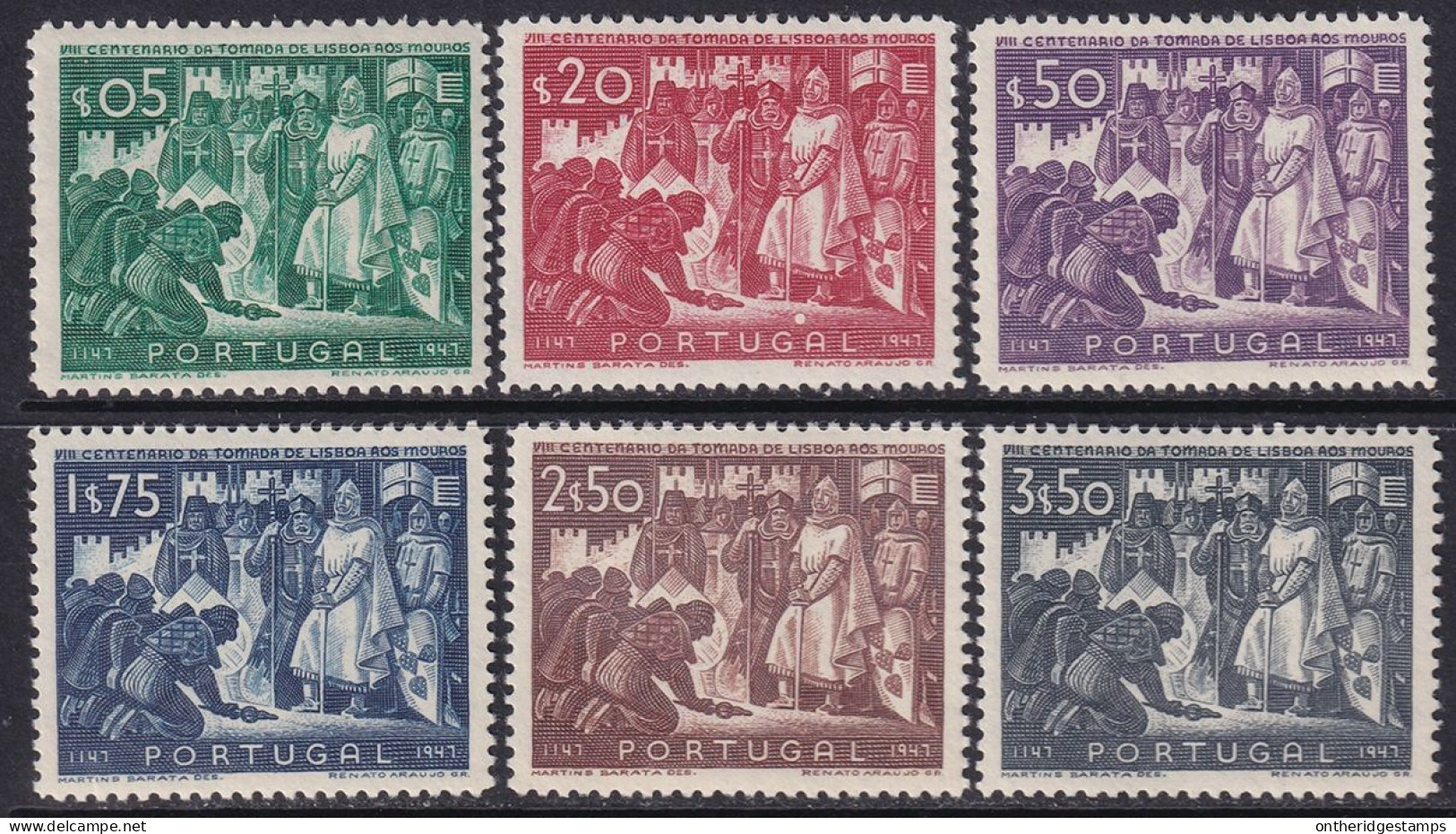 Portugal 1947 Sc 683-8 Mundifil 685-90 Set MLH* - Neufs