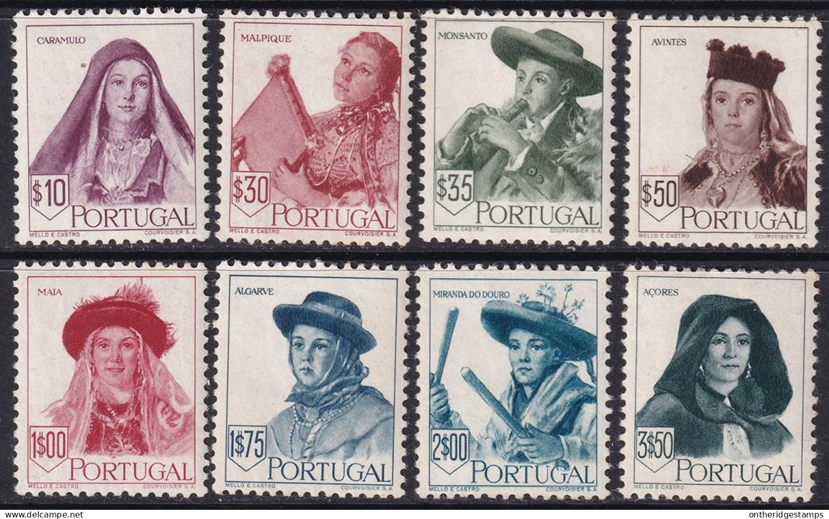 Portugal 1947 Sc 675-82 Mundifil 677-84 Set MH* - Nuevos