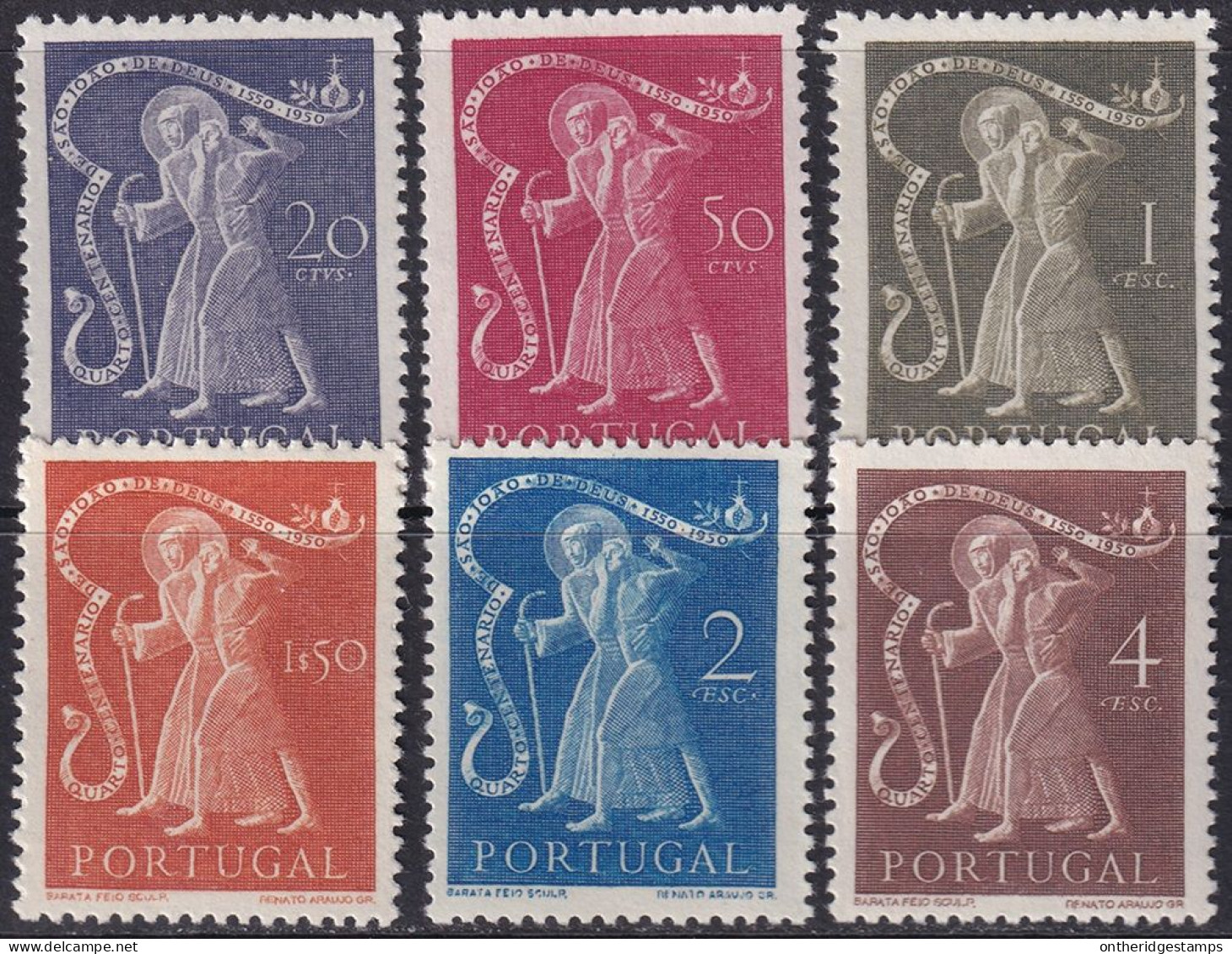 Portugal 1950 Sc 721-6 Mundifil 723-8 Set MLH* - Neufs