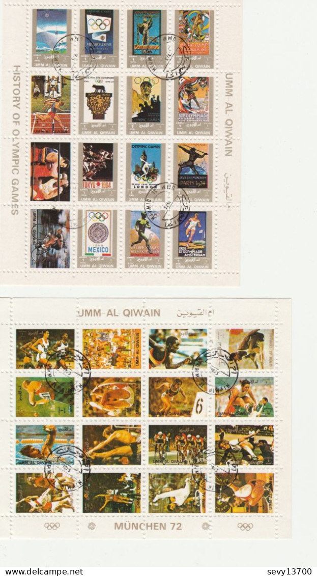 Umm Al Qiwain 60 Timbres 2 Planches De 16 Timbres Et 44 Timbres Petit Format Jeux Olympique De Munich 1972 - Umm Al-Qaiwain