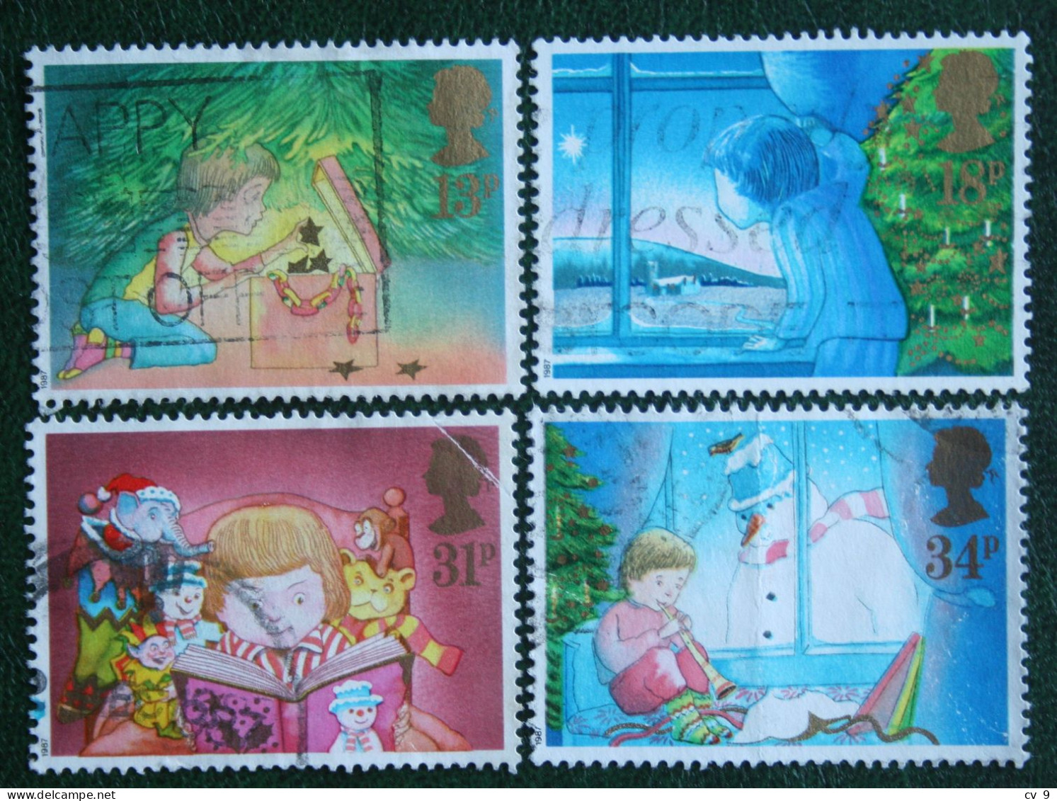 Natale Weihnachten Xmas Noel (Mi 1126-27 1129-1130) 1987 Used Gebruikt Oblitere ENGLAND GRANDE-BRETAGNE GB GREAT BRITAIN - Used Stamps