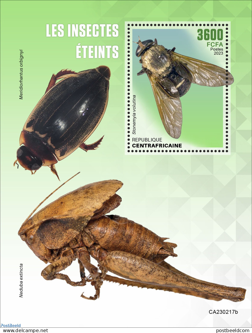 Central Africa 2023 Extinct Insects, Mint NH, Nature - Insects - Central African Republic