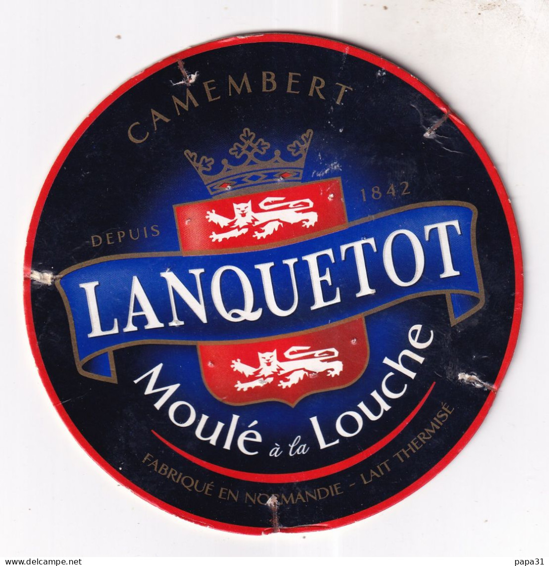 Etiquette  Ou Dessus De Boîte  De Fromage -  CAMEMBERT LANQUETOT - Cheese