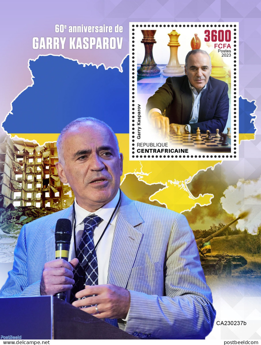 Central Africa 2023 Garry Kasparov, Mint NH, Sport - Chess - Schaken