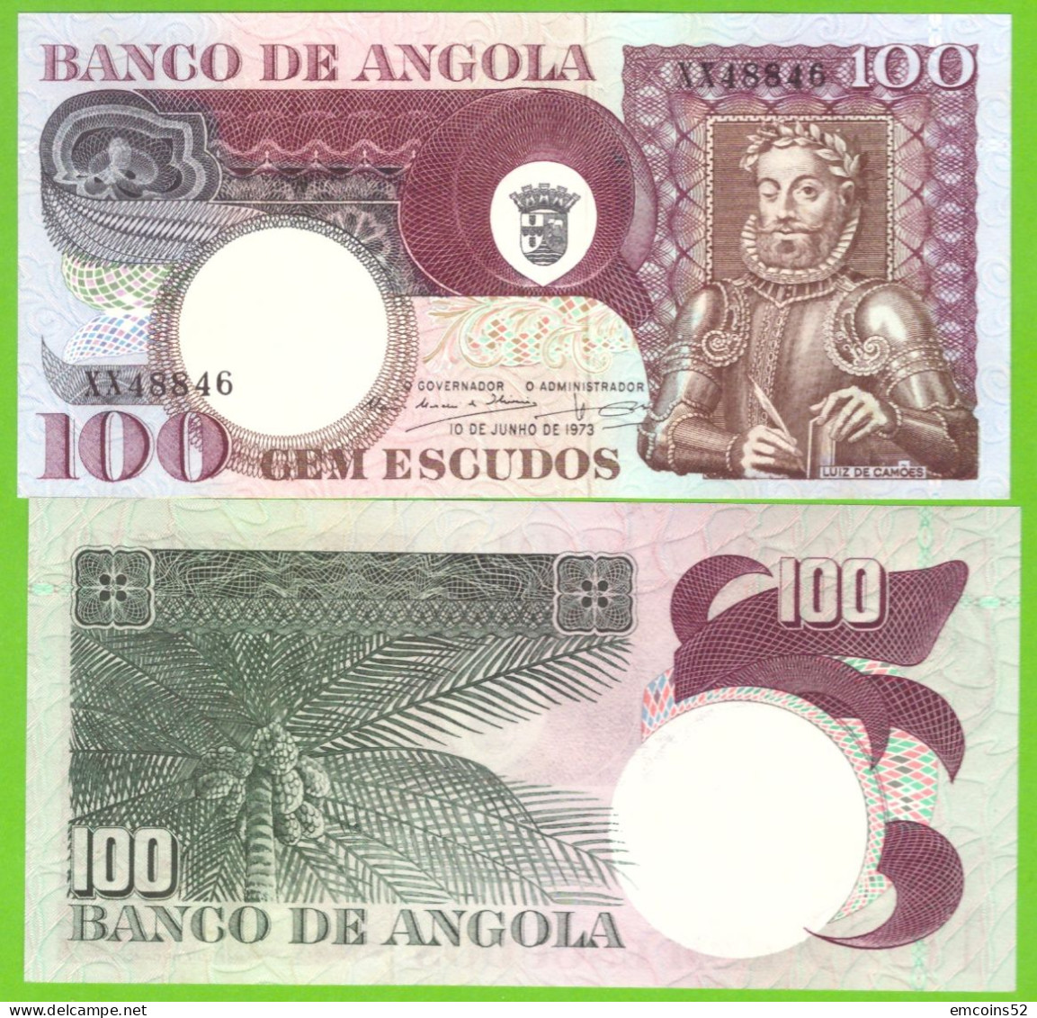 ANGOLA 100 ESCUDOS 1973 P-106 UNC - Angola