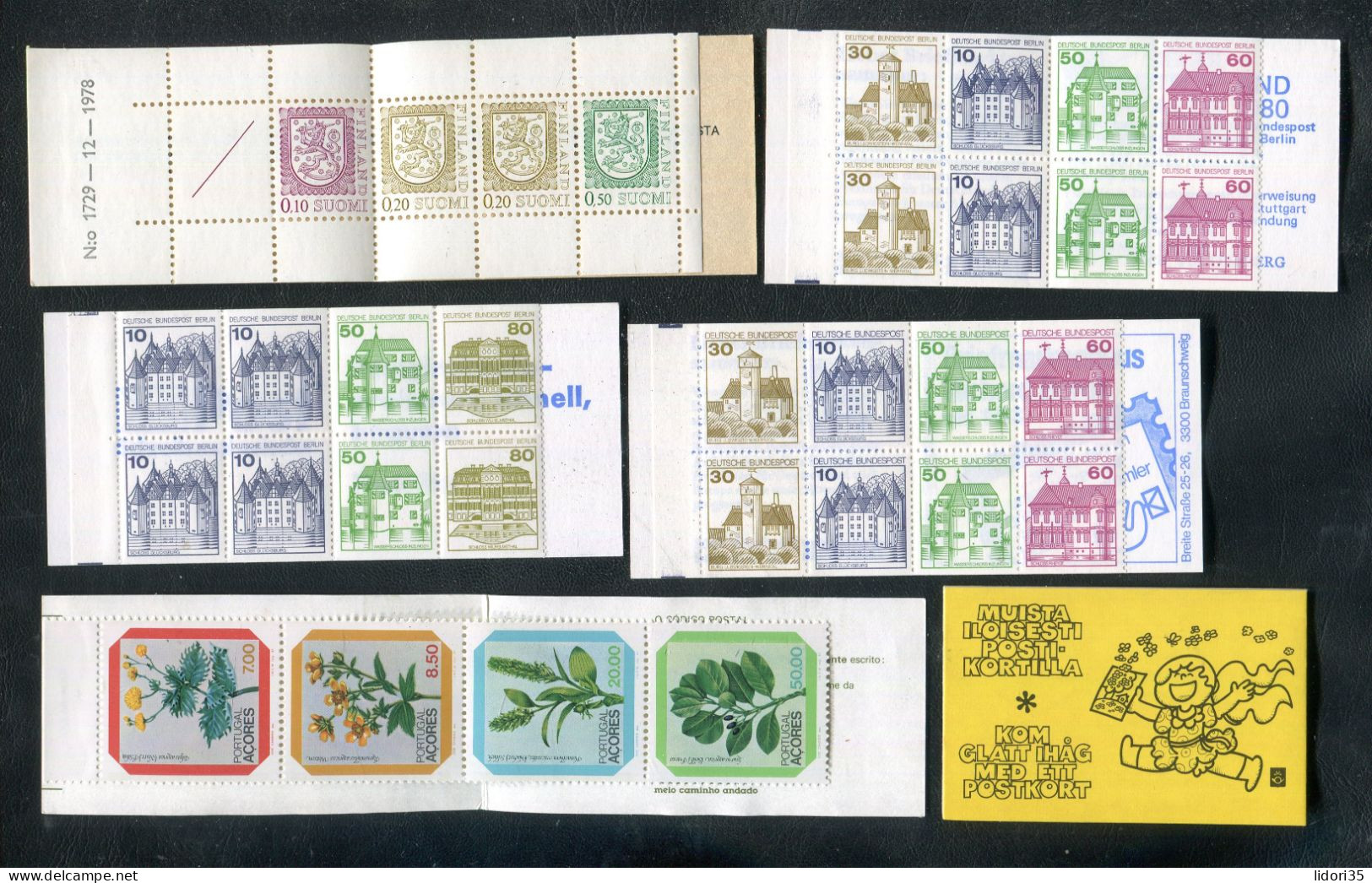 "EUROPA" Partie Mit 6 Markenheftchen **, Dabei MH Portugal-Azoren "Blumen", Vgl. Foto (L0114) - Vrac (max 999 Timbres)