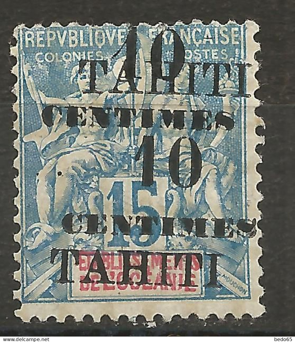 TAHITI N° 33b Double Surcharge NEUF*  CHARNIERE  / Hinge  / MH / Signé Roumet - Unused Stamps