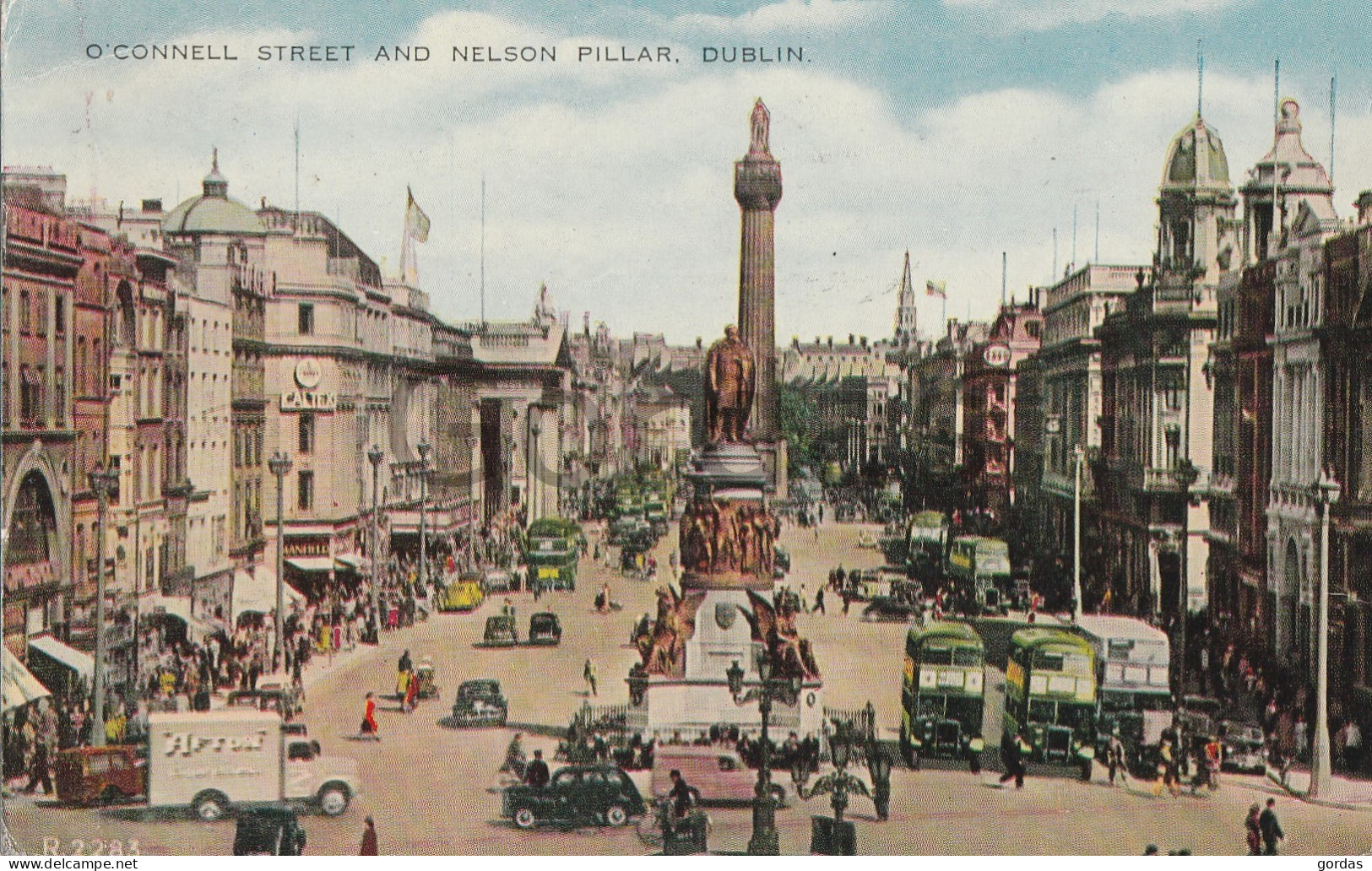 Ireland - Dublin - O'Connell Street And Nelson Pillar - Doubledecker Bus - Dublin