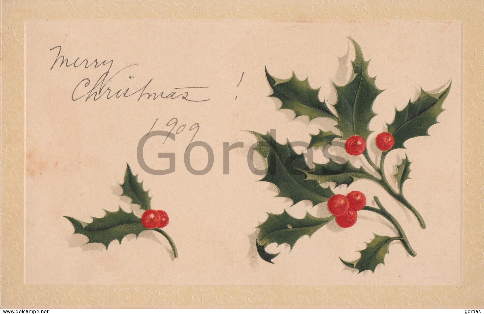 Christmas Card - 1909 - Altri & Non Classificati