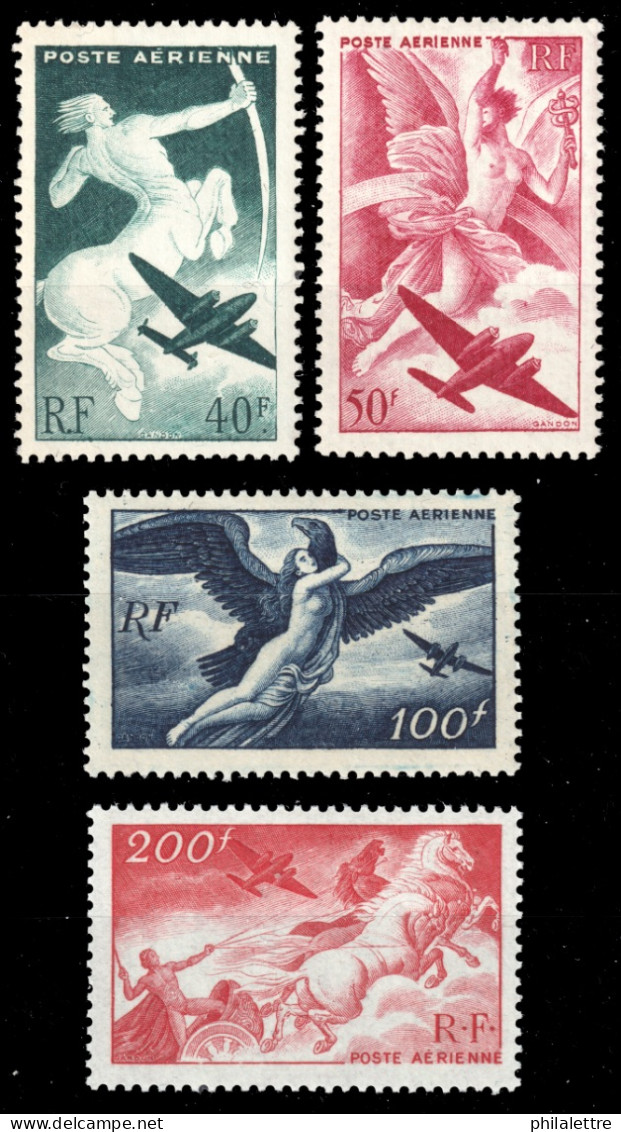 FRANCE - 1946/7 - Poste Aérienne - Série "Mythologie" - Yv.PA16/19 TB Neuf** (cote 18€) - 1927-1959 Postfris