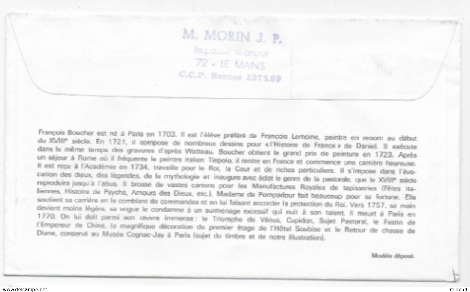 Enveloppe Premier Jour- La Croix Rouge Chapelle De Dissay  29 Déc 1970 Connerré (72) F.D.C. 734 N° 1661 (circulé) - 1970-1979