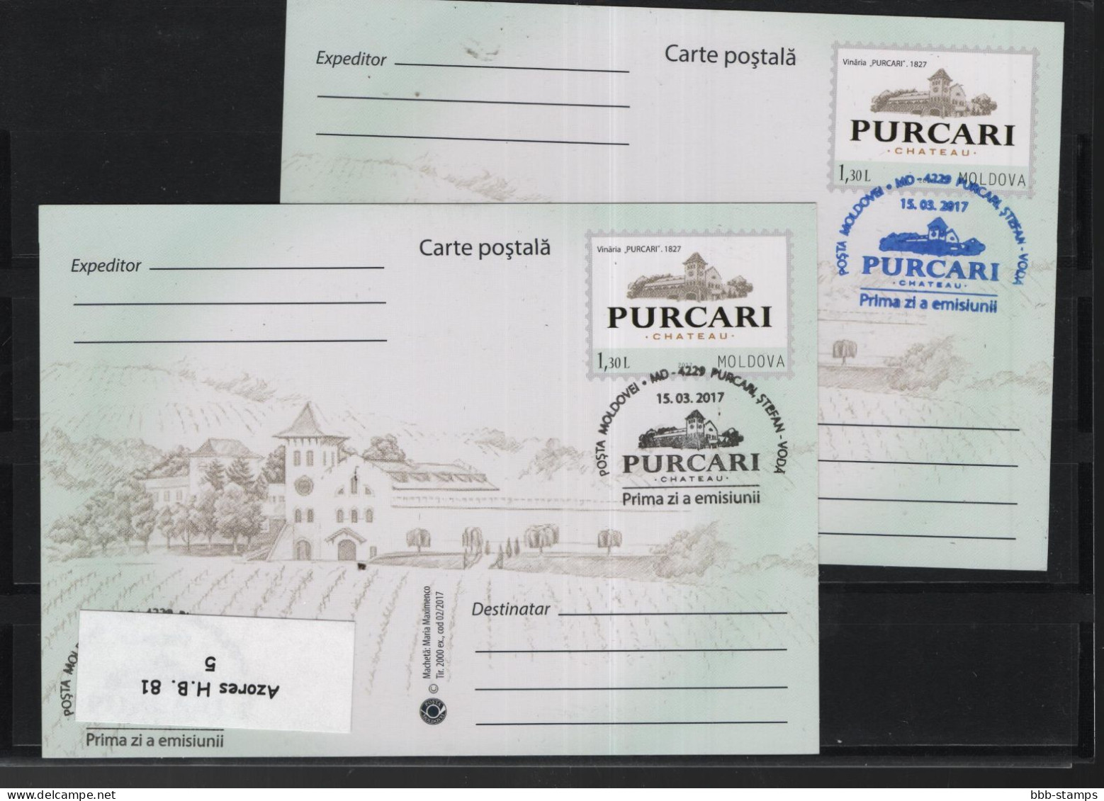 Moldavien Michel Cat.No. Postal Stat  Card Issued  15.3.2017 Used - Moldavië