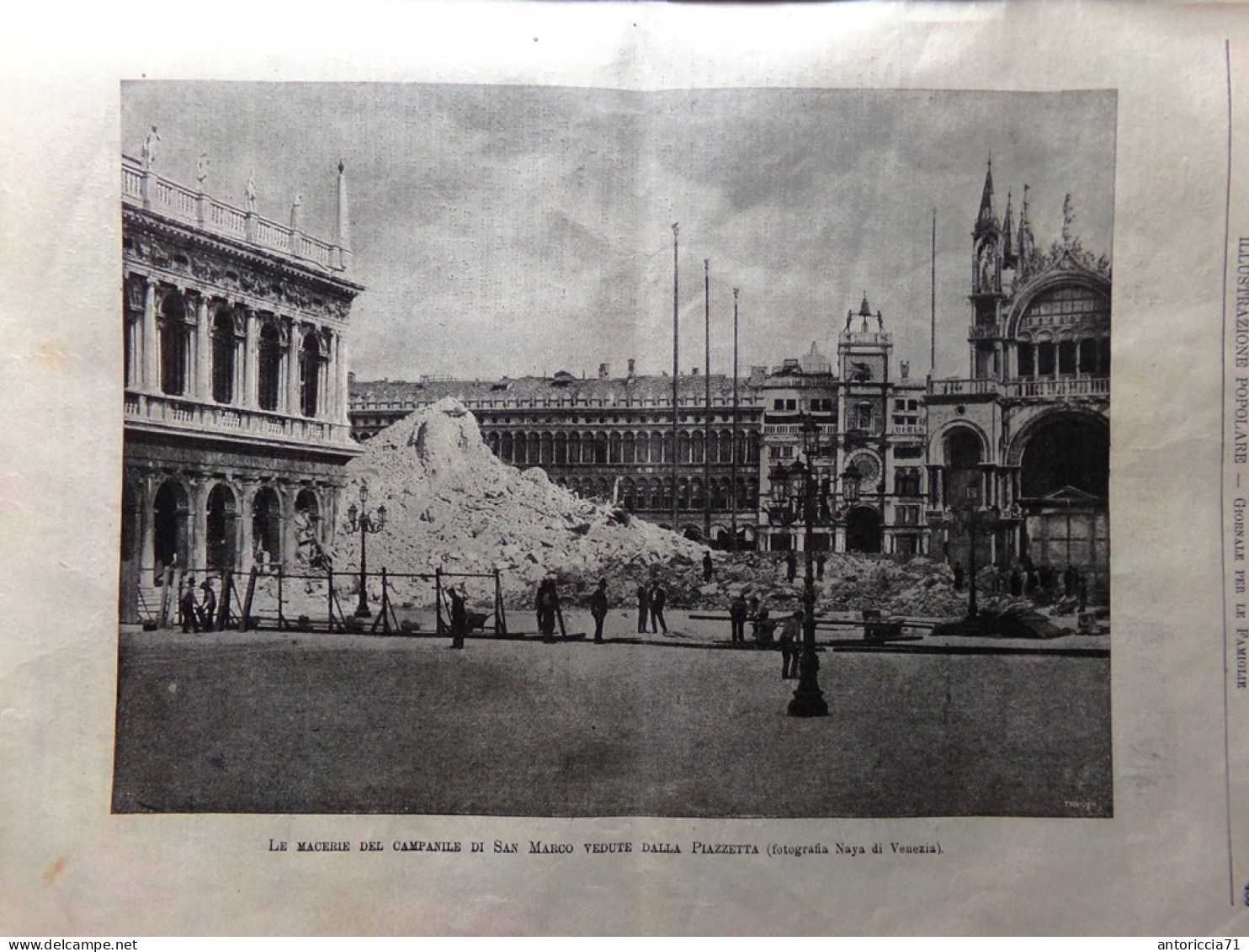 L'Illustrazione Popolare 27 Luglio 1902 Crollo De Campanile Di San Marco Venezia - Autres & Non Classés