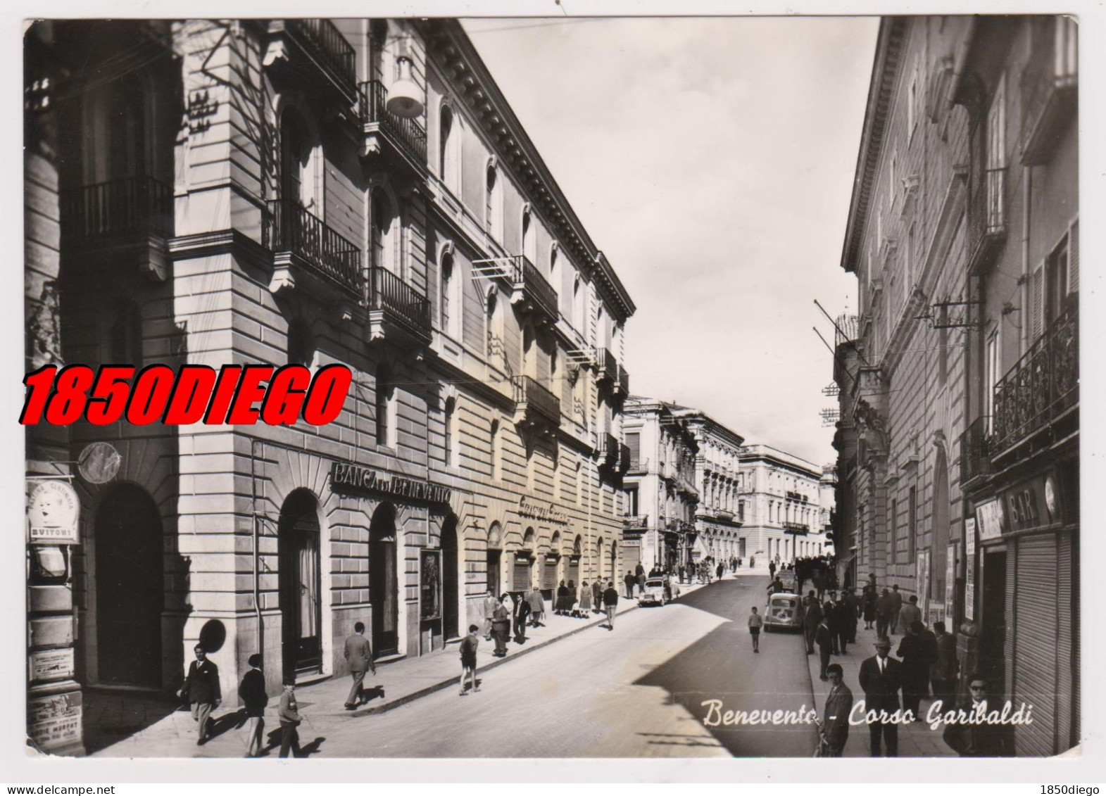 BENEVENTO - CORSO GARIBALDI F/GRANDE VIAGGIATA 1960  ANIMAZIONE - Benevento