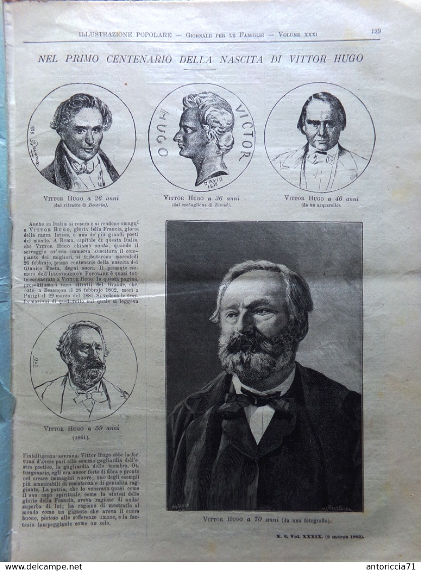 L'Illustrazione Popolare 2 Marzo 1902 Numero Speciale Centenario Di Victor Hugo - Altri & Non Classificati