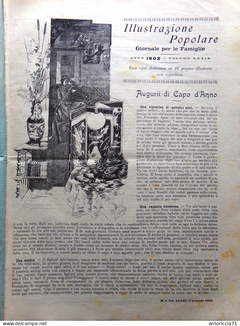 L'Illustrazione Popolare 5 Gennaio 1902 Teatro Scala Milano Madonna Della Neve - Altri & Non Classificati