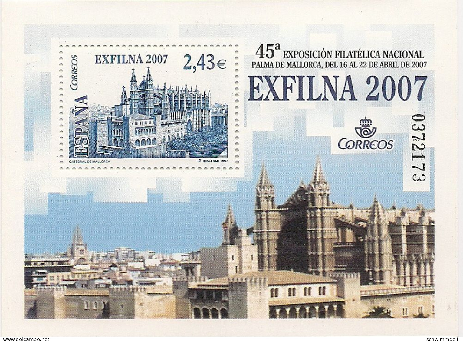 SPANIEN - ESPAÑA - SPAIN - BLOQUE - BLOCK - EXFILNA 2007 - 45ª EXPOSICIÓN FILATÉLICA NACIONAL - 16 - 22 DE ABRIL - MNH - Ongebruikt