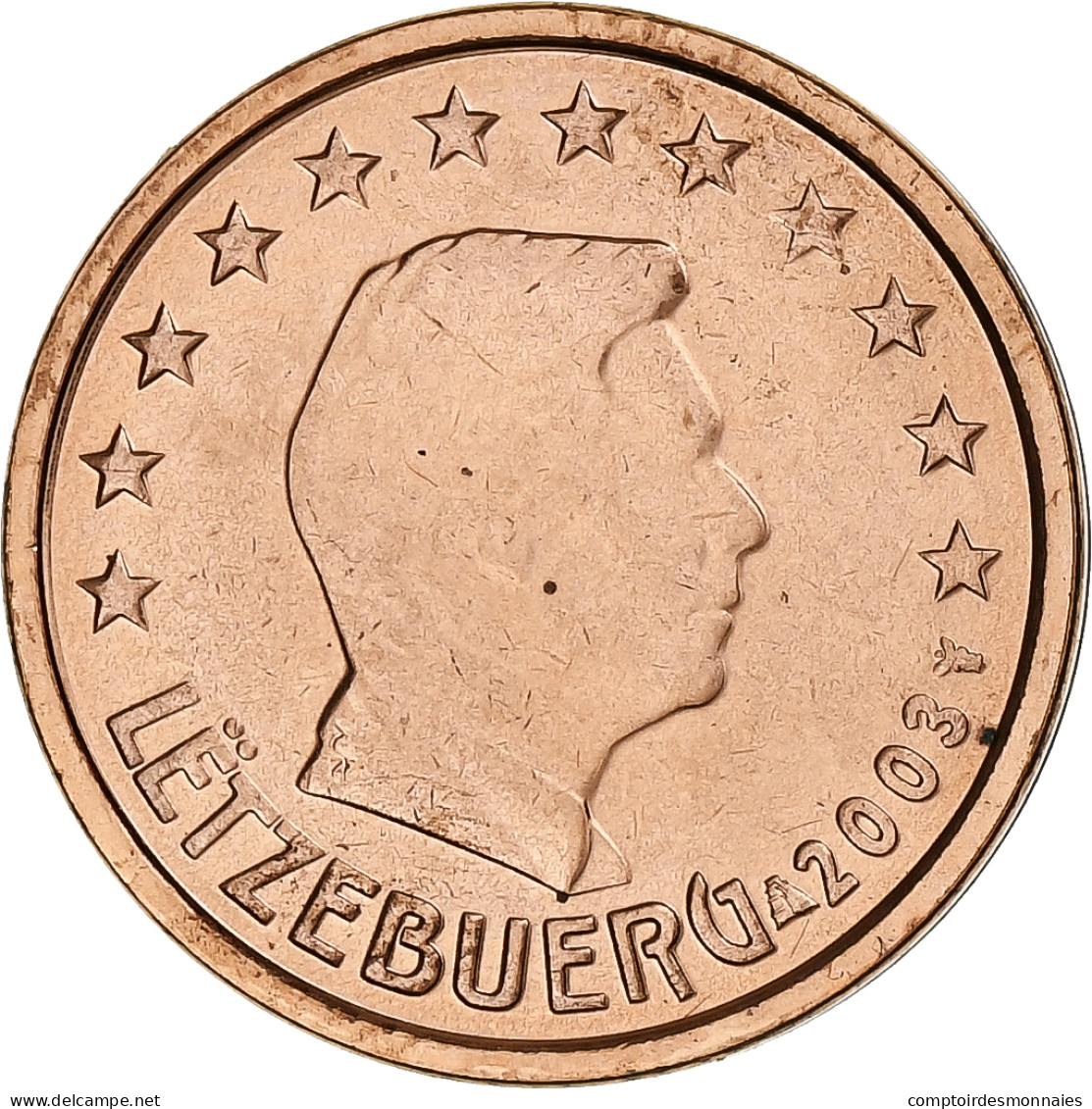 Luxembourg, Henri, 2 Euro Cent, 2003, Utrecht, SUP, Cuivre Plaqué Acier, KM:76 - Luxembourg