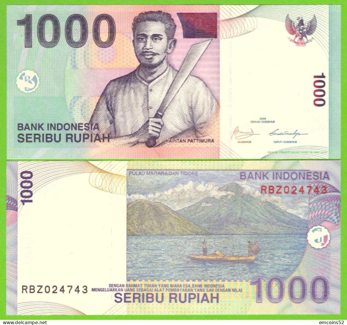 INDONESIA 1000 RUPIAH 2000/2009  P-141j UNC - Indonesia