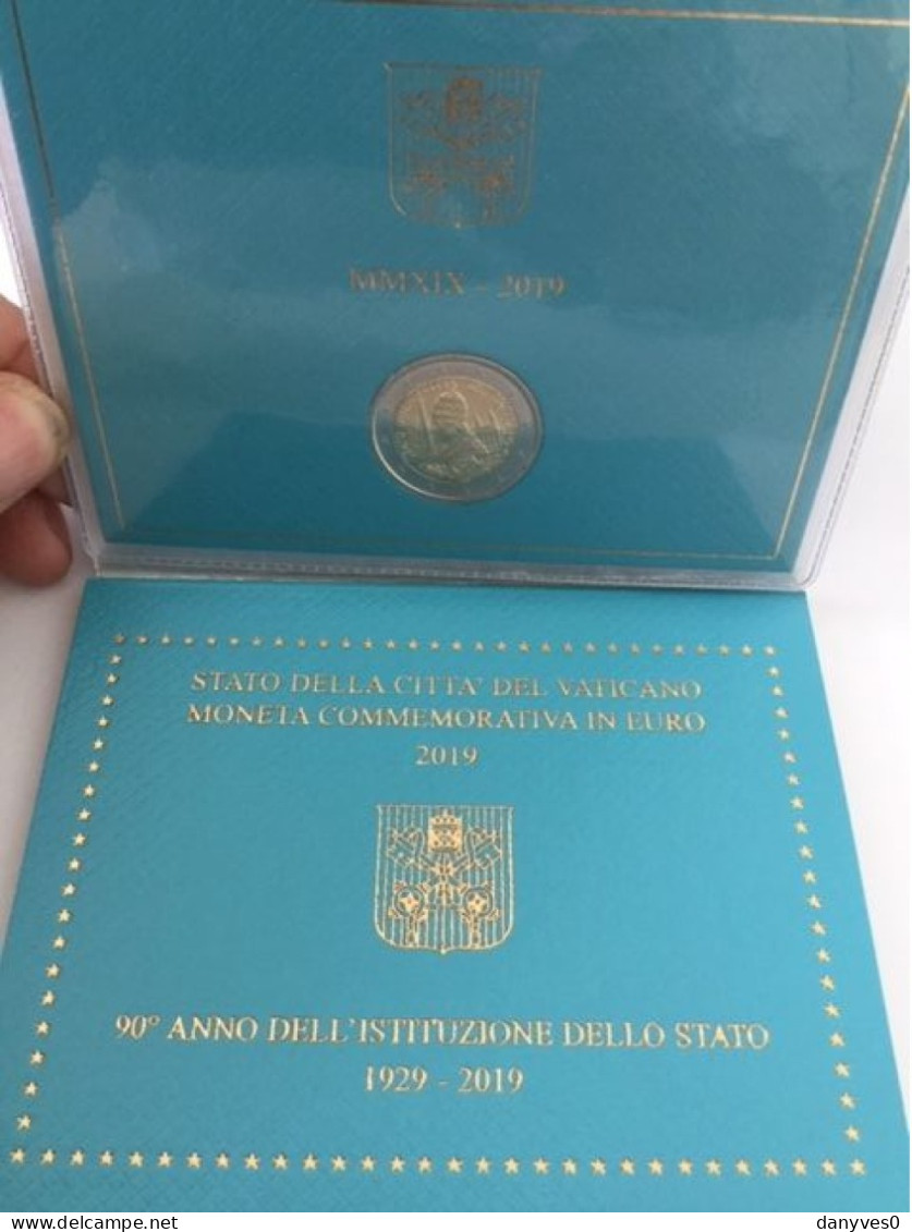 Pièce Commémorative 2 Euro Vatican 2019 BU "  90  ème Anniversaire De La Création De La Cité  Du Vatican " - Vaticano