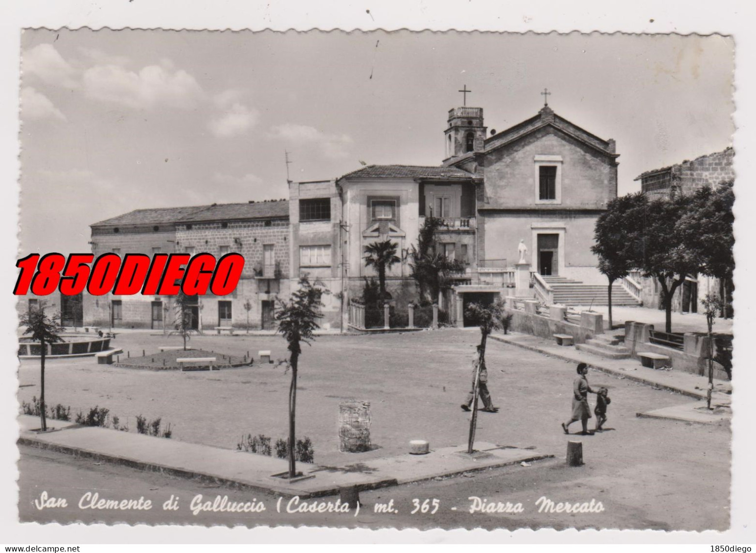 SAN CLEMENTE DI GALLUCCIO - PIAZZA MERCATO F/GRANDE VIAGGIATA 1963 ANIMAZIONE - Caserta