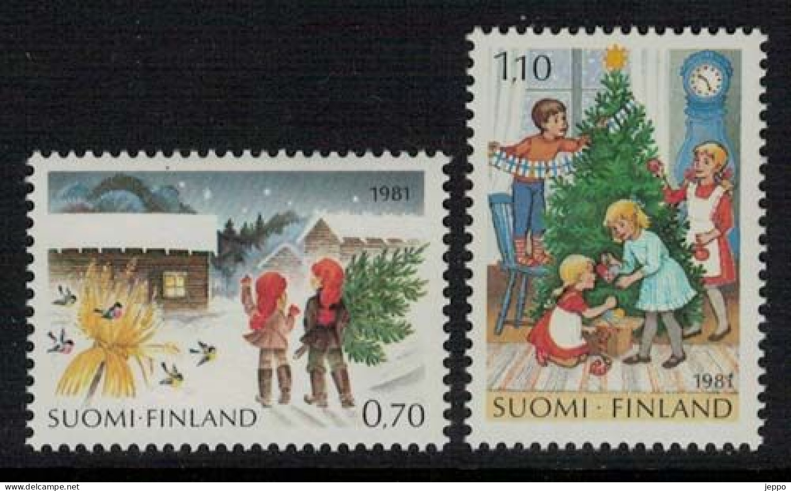 1981 Finland, Christmas Set MNH. - Unused Stamps