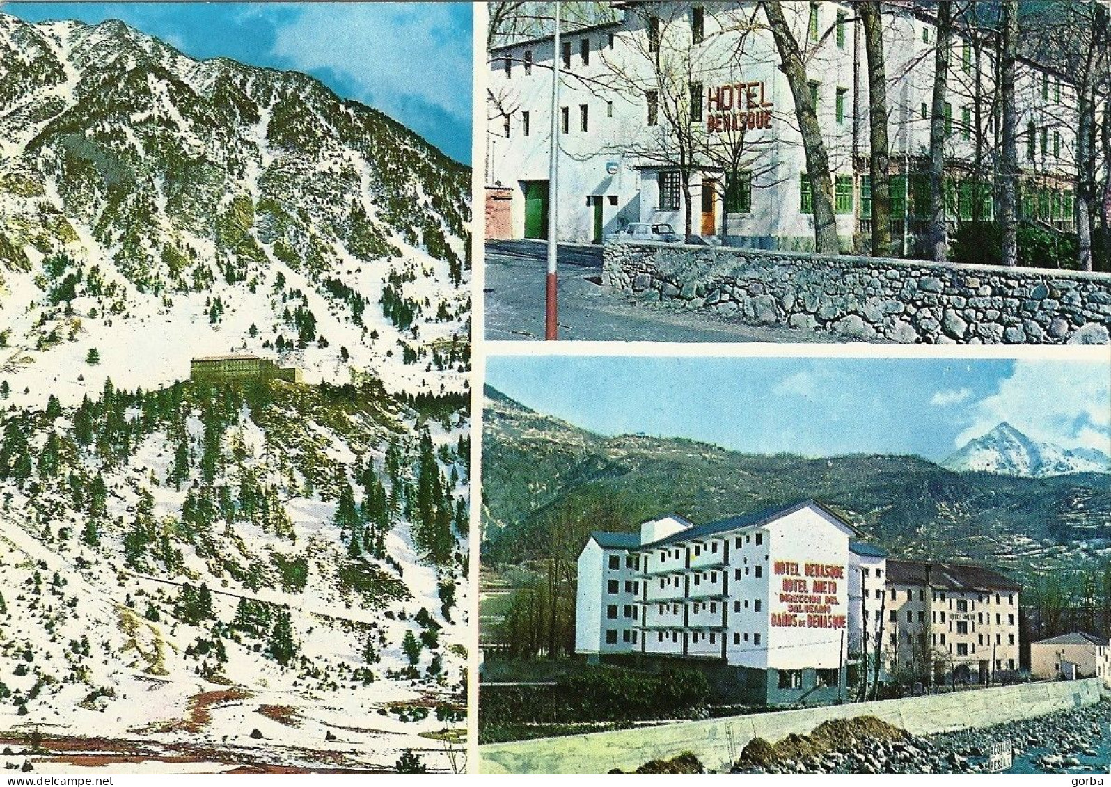 *CPM -  ESPAGNE - ARAGON - BENASQUE - Hotel Benasque, Hotel Aneto, Hotel Banos De Benasque - Huesca