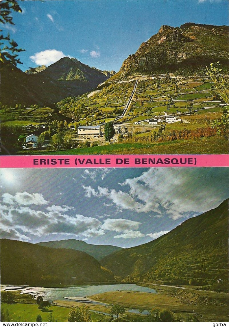 *CPM -  ESPAGNE - ARAGON - ERISTE (Valle De Benasque) - Vista Panoramica Y Central -  Embalse Y Presa - Huesca
