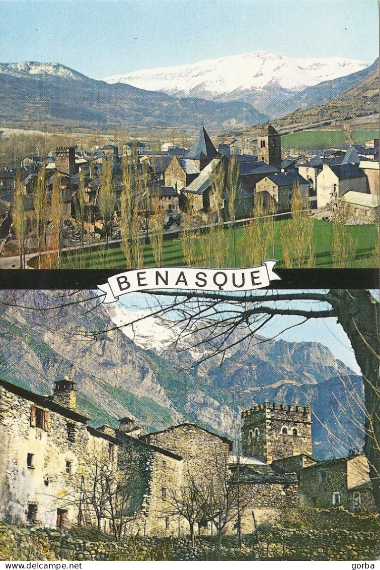 *CPM -  ESPAGNE - ARAGON -  BENASQUE - Parcial Y Torre Juste - Vue Partielle Et Tour Juste - Huesca