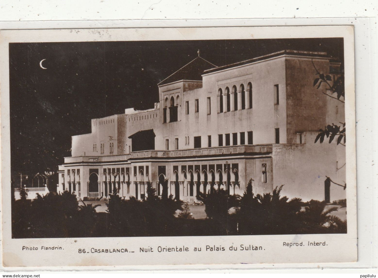 MAROC 636 : Casablanca Nuit Orientale Au Palais Du Sultan ; édit. Photo Flandrin N° 86 - Casablanca