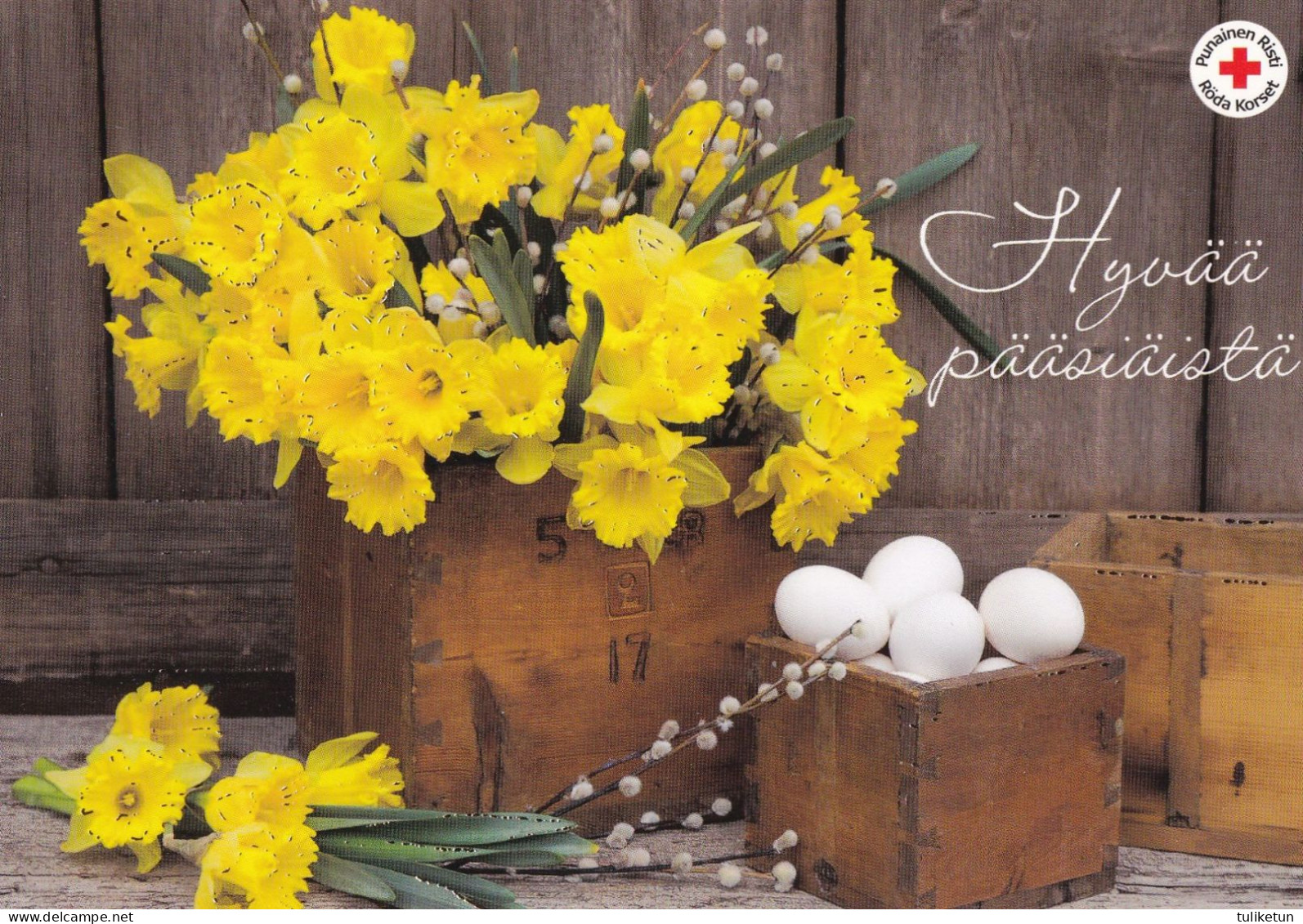 Postal Stationery - Easter Flowers - Daffodils - Willows - Eggs - Red Cross 2016 - Suomi Finland - Postage Paid - Postal Stationery