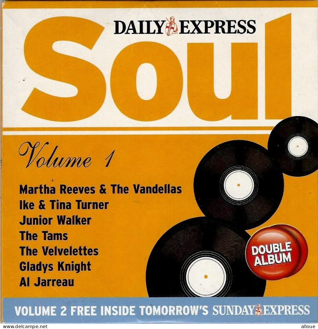 SOUL VOL 1 & 2  - CD DAILY EXPRESS - POCHETTE CARTON DOUBLE ALBUM 14 TITRES (NOMBREUSES VERSIONS ALTERNATIVES + 16 BONUS - Other - English Music