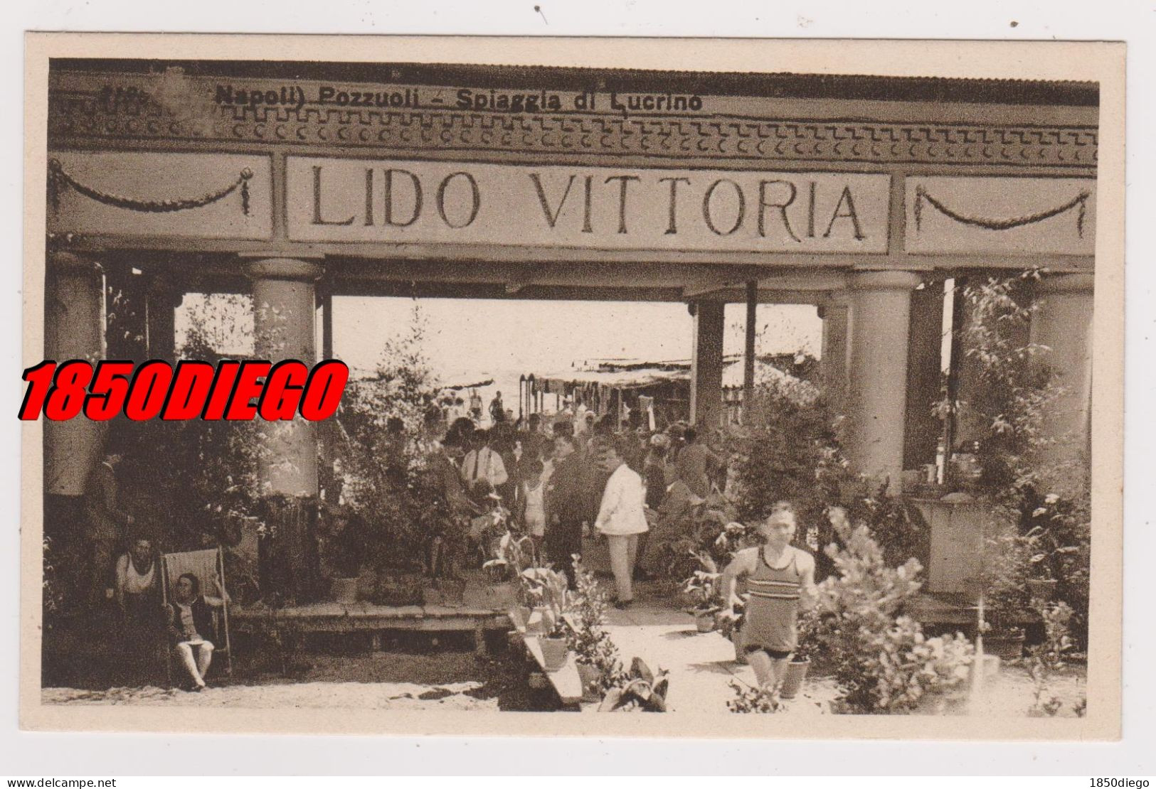 POZZUOLI - SPIAGGIA DI LUCRINO F/PICCOLO NON VIAGGIATA ANIMAZIONE - Pozzuoli