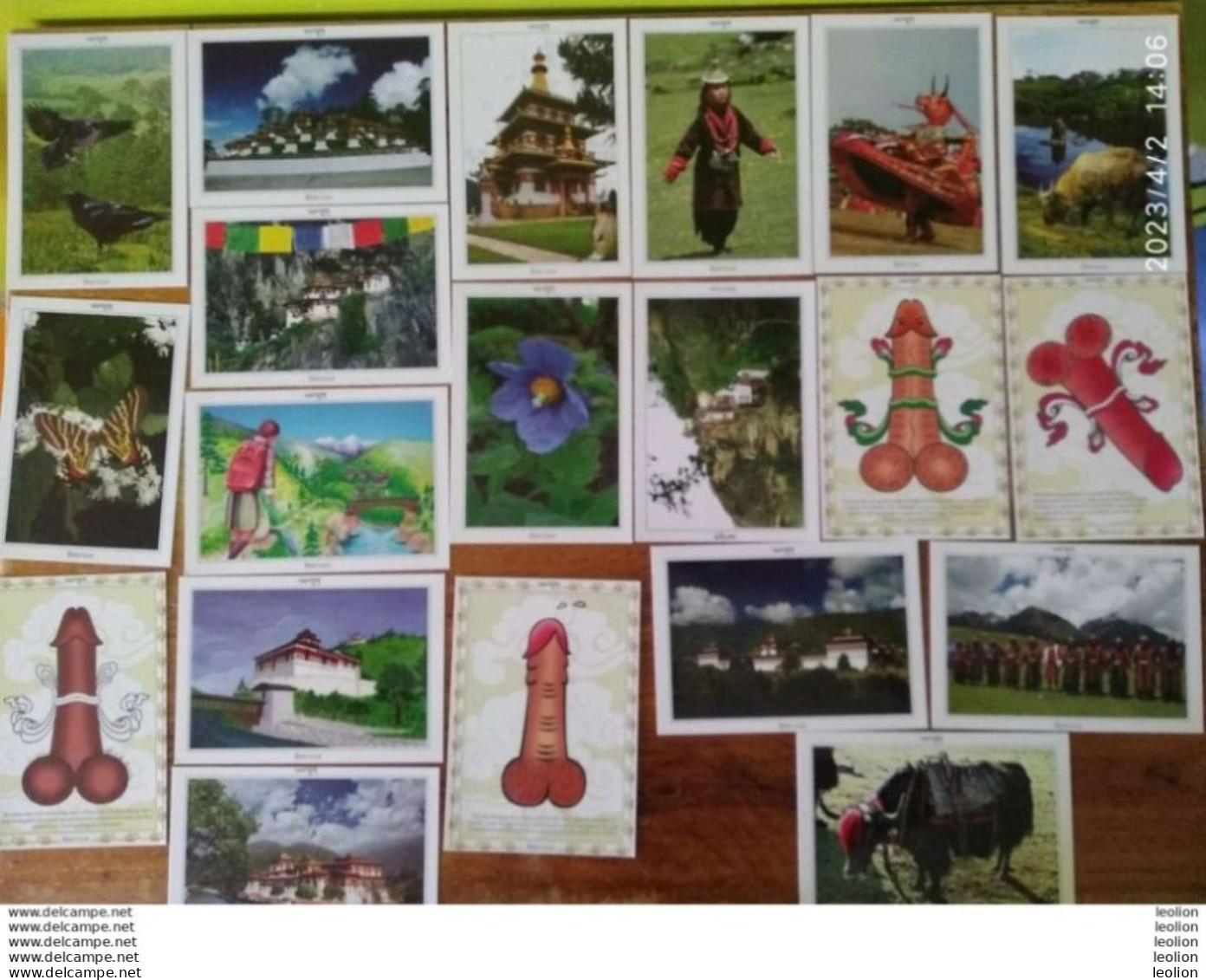 Bhutan 2017 Postcard Set  Of 20 Picture Postcards Issued By Bhutan Post Including Fertility Symbols Bhoutan - Bhoutan