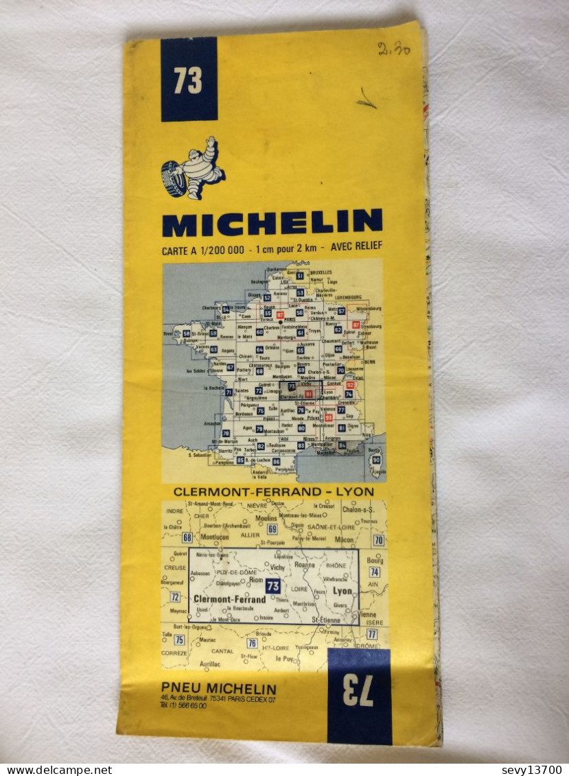 7 Cartes Routière Michelin France 57,73,77,81,82,84,86 - Roadmaps