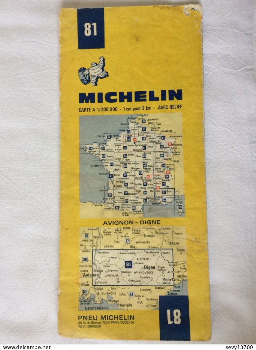 7 Cartes Routière Michelin France 57,73,77,81,82,84,86 - Roadmaps