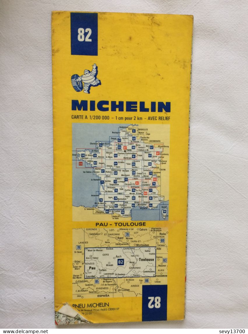 7 Cartes Routière Michelin France 57,73,77,81,82,84,86