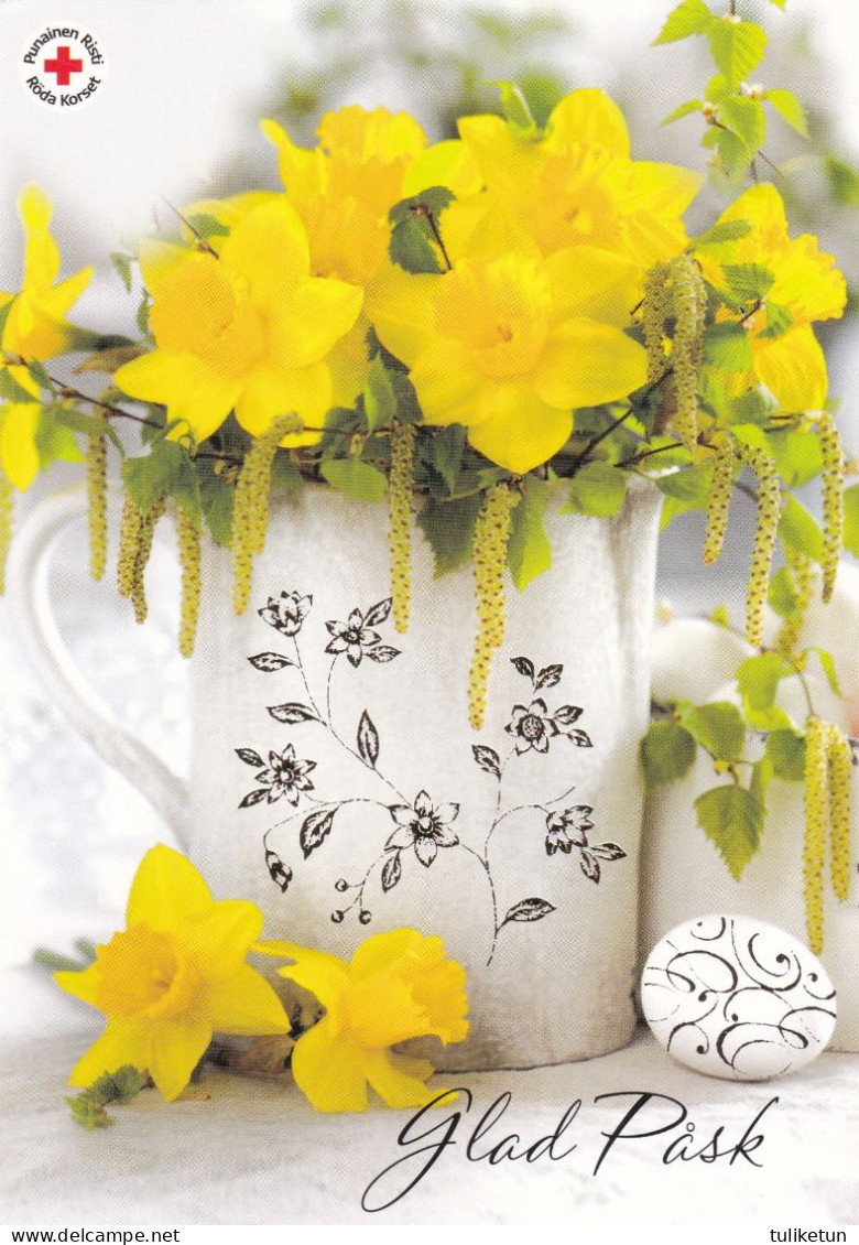 Postal Stationery - Easter Flowers - Daffodils - Narcissus - Red Cross 2016 - Suomi Finland - Postage Paid - Postwaardestukken