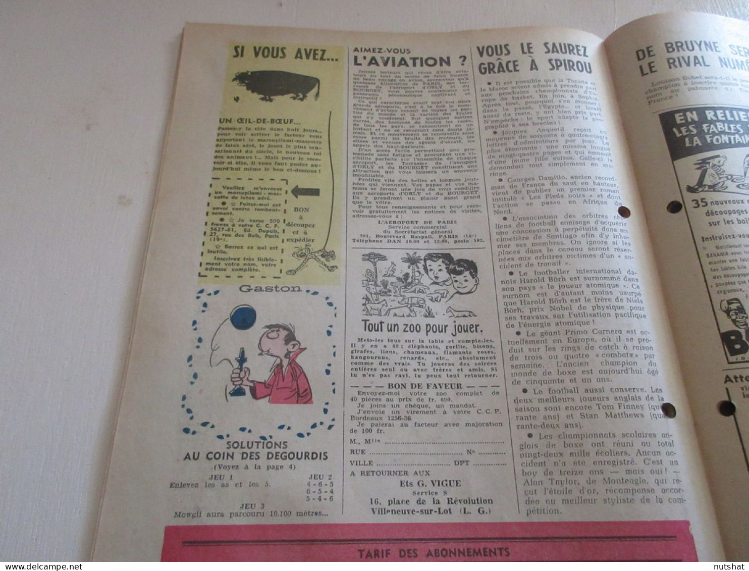 SPIROU 0996 16.05.1957 ESPACE PLANETES A NOTRE PORTEE MAGIE MODERNE F. De BRUYNE - Spirou Magazine