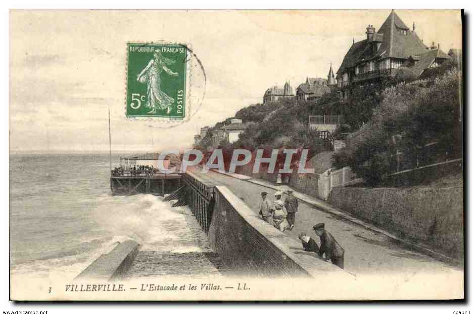 CPA Villerville L&#39Estacade Et Les Villas - Villerville