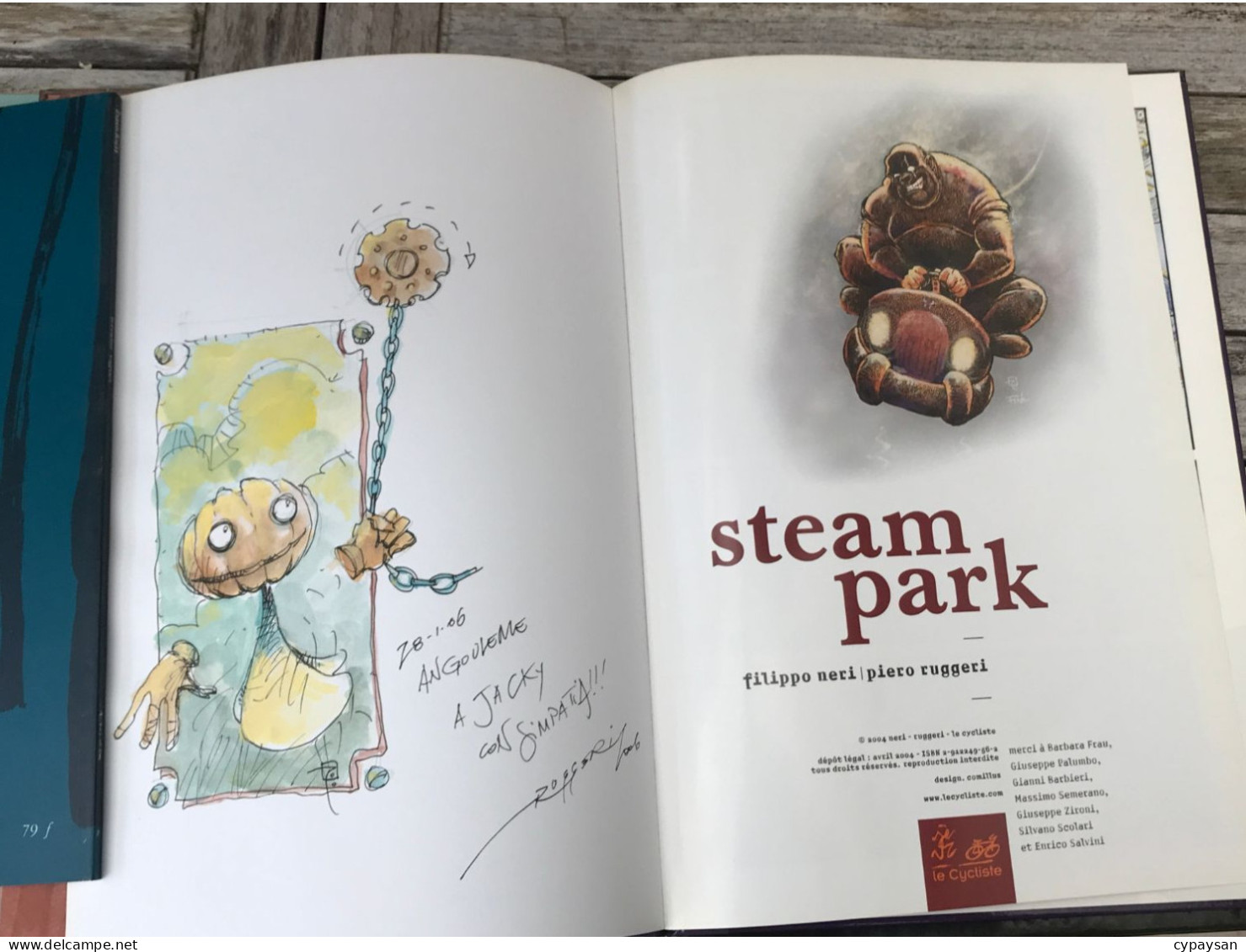 Steam Park EO DEDICACE BE Le Cycliste 04/2004 Ruggeri Neri (BI2) - Dediche