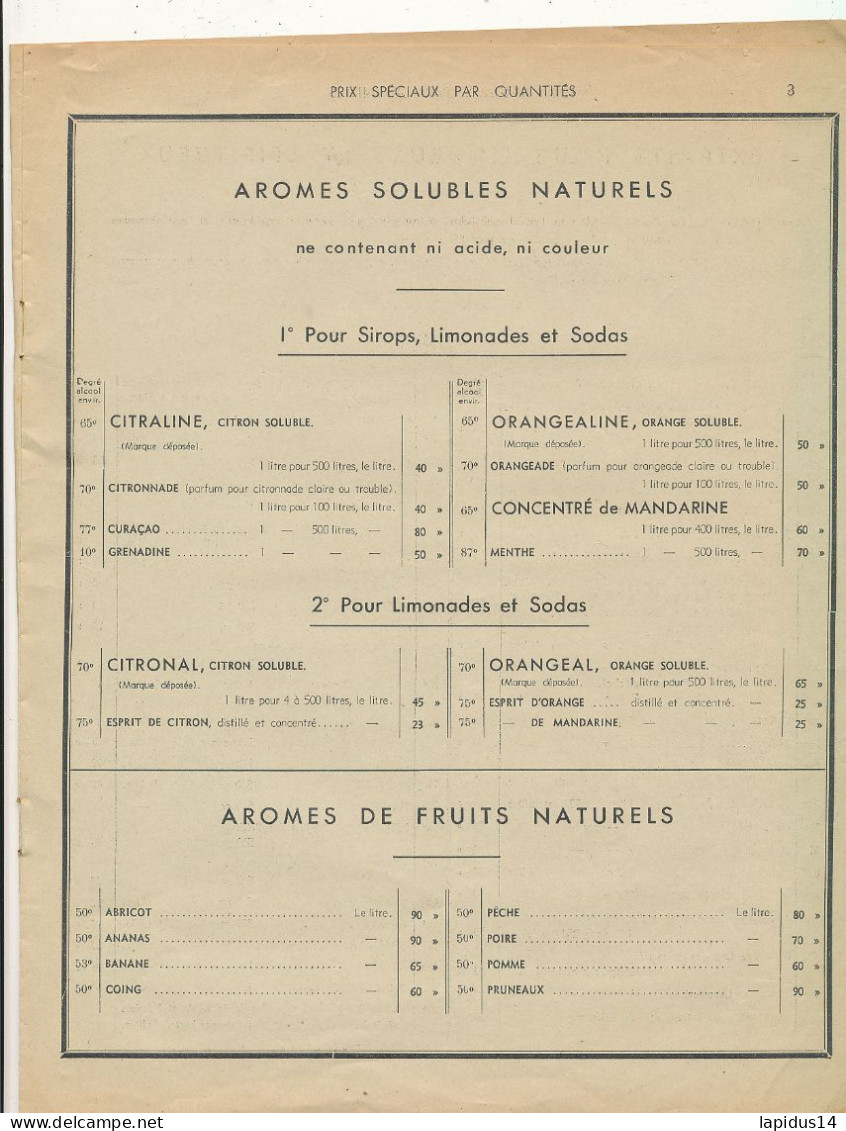 FA 3117  /PUB DEPLIANT -  DISTILLATEURS & SPIRITUEUX EN GROS  ETS PERIGNE & Cie PARIS  (27,50 Cm X 21,50 Cm) - Autres & Non Classés